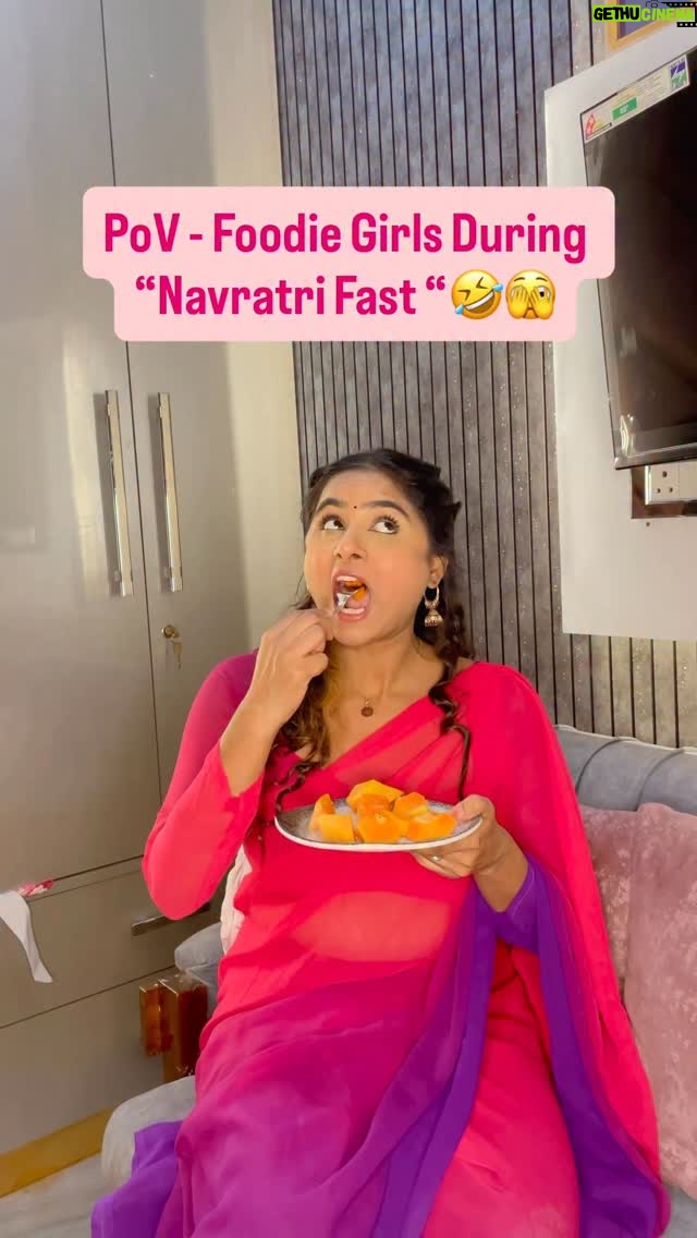 Diksha Choudhary - 3 Likes - Tag your foodie friends 😂🤣
.
.
#reelsinstagram #foodie #food #navratri #navratrifast #fasting #relatable #bestie #comedy #funny #explorepage #fyp #reels
