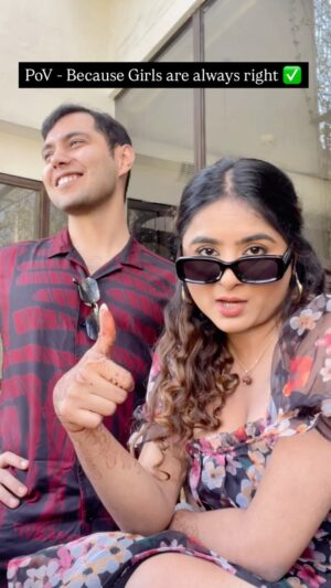 Diksha Choudhary Instagram - Tag your partner 🤣😂
.
.
#reelsinstagram #couple #funny #comedy #explore #reels