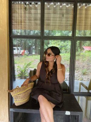 Diksha Choudhary Instagram - Prettiest dress I have wore in a while 😍🫶
.
.
#explorepage #blackdress #fashion #fyp #wayanad #black #fashionista #travel