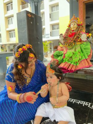 Diksha Choudhary Instagram - Happy Janmashtami 🦚❤️
.
.
.
.
#janmashtami #krishna #explore #fyp