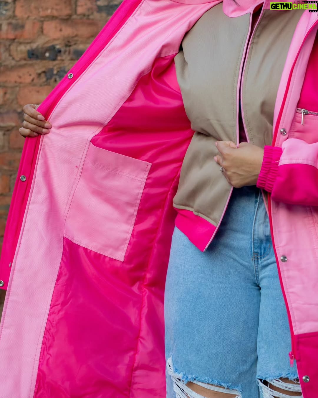 Dineo Langa - 50.4K Likes - The snow must never catch us off guard again!!! 🥶🥶🥶

Two new colourways and some new details for our @portoflng Multi-Colour Double Bomber Jacket. 

Tough. Cold. A Need!!!

🧥: Playful Pink Multi-Colour Bomber & No Shades Of Grey Multi-Colour - @portoflng
📸: @by_memmi