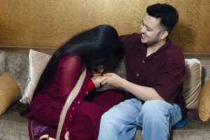 Divya Chanana Instagram - 3rd Photo is What We Really are 🤣❤️🧿
.
.
.
.
.
.
.
.
#marraige #newlyweds #marraigevibes♥️ #lovelife #love #divya #hrishav #dishav #goodvibes
