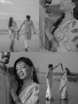 Dixita Patel Instagram - Heart officially stolen š§æššø
.
.
.
Outfit details :
My saree is hand painted - @urbannari2023 ( I love Lillieās and so I wanted to include them & Priyanka brought my vision to reality š«¶š»)
Mehendi - @aishwaryas_mehendi š
Jewellry - @ishhaara āØ
Press on nails - @thenailsgallary_ š
Jayās kurta - @parichaydesigner š
.
.
.
.
#foryou #fyp #couple #love #viral #trending #fyp #feed #couplegoals #couples #couplephotoshoot #coupleinlove #bollywood
