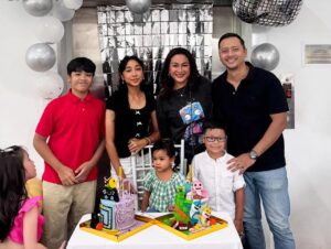 Dynas Mokhtar Instagram - Celebrating Khyra, Qaish, Obil & Oliss — the lights of my life. One big party for all my little hearts 🎉❤️