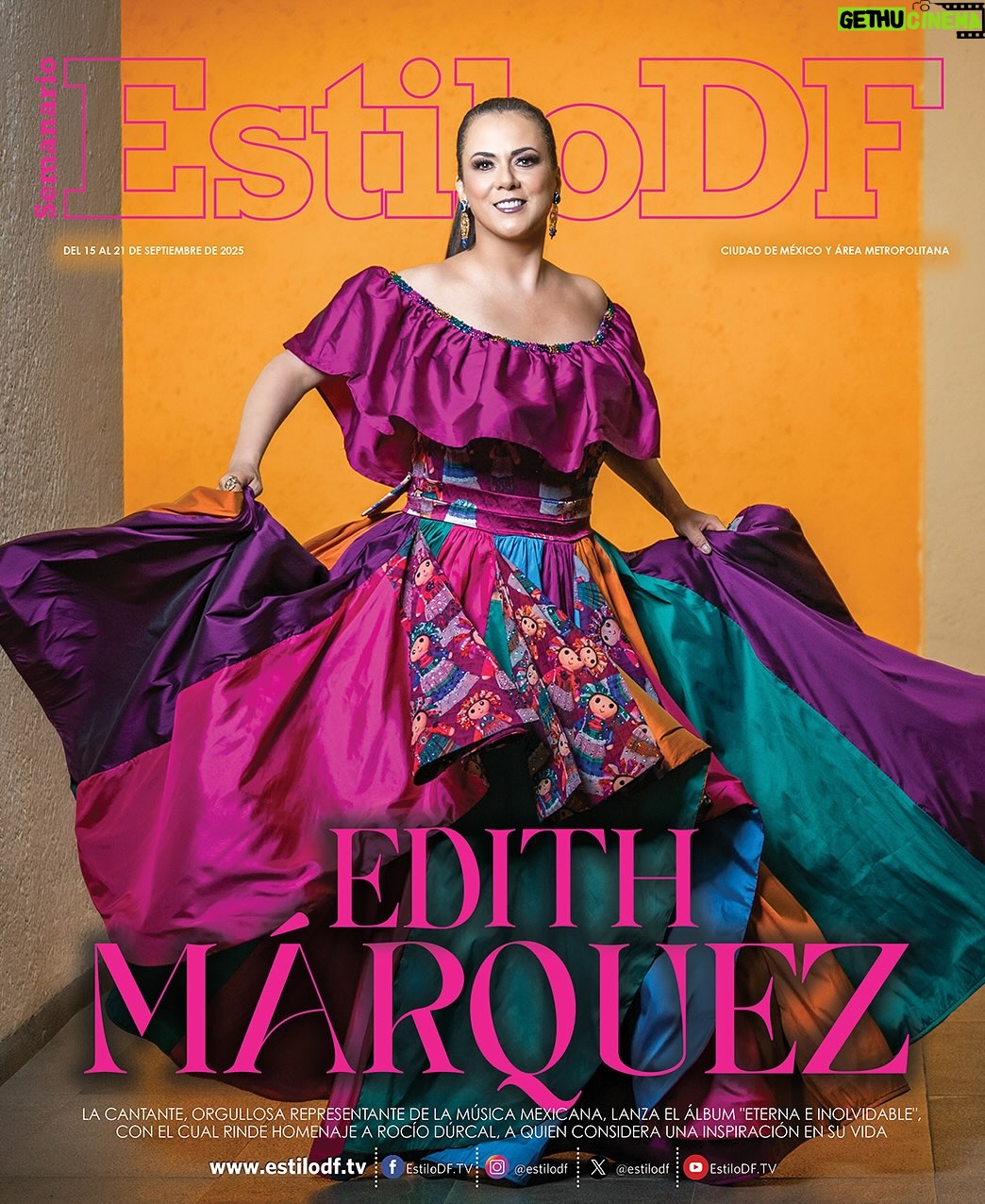 Edith Márquez - 1.4K Likes - Hoy es Lunes de EstiloDF en portada tenemos a @edithmarquezlanda 
La cantante, orgullosa representante de la música mexicana, lanza el álbum “Eterna e inolvidable”, con el cual rinde homenaje a Rocío Dúrcal, a quien considera una inspiración en su vida.

📍 @hotelescaminoreal