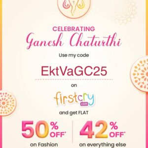 Ekta Varma Instagram - Ganpati Bappa Morya! 🌸
Celebrate Ganesh Chaturthi 2025 with style & savings! 💛
🎉 50% OFF on fashion | 🎉 42% OFF on everything else
Use code EktVaGC25 at checkout 🛍️

📅 Valid till: 30th August 2025

Let’s welcome Bappa with blessings, beauty & big savings! 🙏
@firstcryindia 
@mommy_mode_on 

#GaneshChaturthi2025 #EktVaGC25 #FestiveOffer #GanpatiBappaMorya #FestiveSeason #ShopAndSave #FestiveFashion #SavingsSeason #GaneshChaturthiShopping #ExclusiveOffer #BappaSpecial #GaneshUtsav2025 #ShoppingTime
