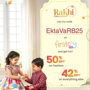 Ekta Varma Instagram - #collaboration with @firstcryindia 
Raksha Bandhan is all about love, laughter, and the lifelong bond between siblings. Watching my little ones celebrate with the same joy I once did fills my heart! 💛

Thanks to FirstCry, I found the perfect ethnic outfits and thoughtful gifts to make their day extra special. With amazing variety, great quality, and total convenience, FirstCry has always been my go-to for festive shopping.

Use my code " EktaVaRB25 "to get 50% off on fashion and 42% off on everything else. Make this Rakhi memorable for your little ones too! 
✨

@mommy_mode_on 
#firstcryrakhi25 #firstcrykirakhi #FussNowAtFirstcry #FirstcryIndia #Firstcry #ShopAtFirstcry #FussyIsFantastic  #rakshabandhan #kidsethnicwear