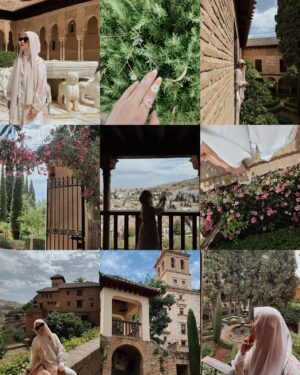 Elfira Loy Instagram - tak sangka dah sampai jugak Alhambra palace dekat Granada Spain ni. Sangatlah besar dan luas ya tempat ni . Setiap ceruk walls tu ada seni seni yang sangat sangat cantik dan Alhamdulillah sampai sekarang we still can witness sebab dulu masa christian take over diorang cuma cover dengan permaidani tapi ada juga belah atas yang diorang hapuskan jugak. Reason why diorang tak padam je kalimah alquran tu? sebab they dont understand tapi diorang rasa " seni ukiran " tu cantik.