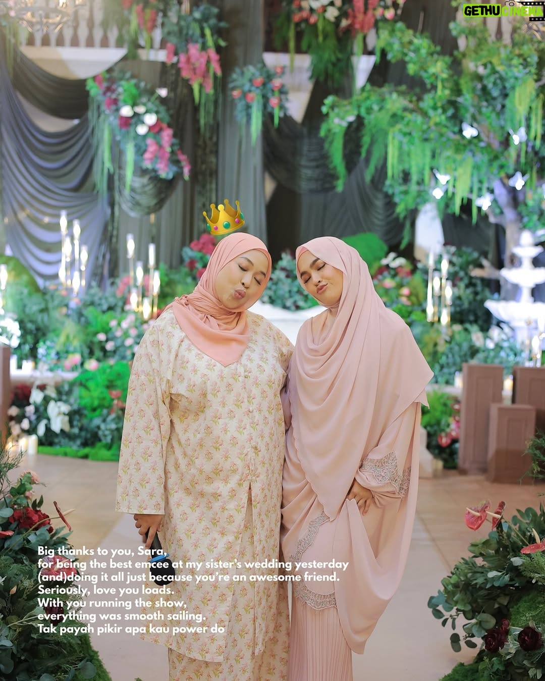 Elfira Loy - 74.9K Likes - Still battling jet lag and migraine episodes since the flight to Spain, but I had to put all that aside for my sister’s special day.

Running on just 1.5 hours of sleep, and lots of “Kakak, rasa yang ni kot,” “Kakcik kena macam ni,” “Yang ni dah ke, yang tu?” and of course, “Tulah taknak dengar cakap kakak!” hehe

Finally, yesterday was the day. #LisafoundherHafiz 

Thank you so much to everyone who came and shared in our joy. I hope you left with happy memories, and I humbly ask that you slip in a prayer or two for my sister’s new journey. If there was anything lacking, please forgive me 🙏🏻being tuan rumah is never easy, but every effort was made with love.

May the laughter and warmth from yesterday linger in our hearts, and may my sister’s days ahead be filled with blessings as beautiful as the love we all witnessed. Thank you for being part of our story. 🍒