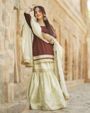 Eli Elina Instagram - Kesi lag rhi hu🤎🙈 @eli_allu
📸 @ranjan_dkitar
#elielina #exploring #beautiful #zalimaa #srk #photoshoot