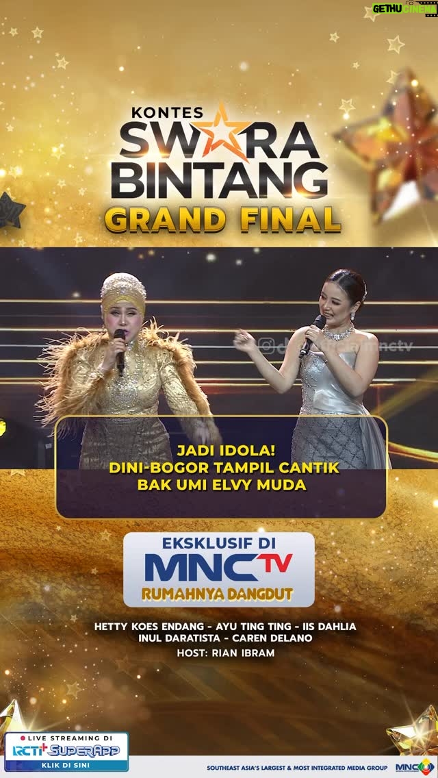 Elvy Sukaesih - 822 Likes - Ulalaaaa cantiknya @dini_swarabintang tampil full pesona bak Umi @elvy_sukaesih waktu masih muda 😍💗✨ 

#GrandFinalKontesSwaraBintang2025 #KontesSwaraBintang2025