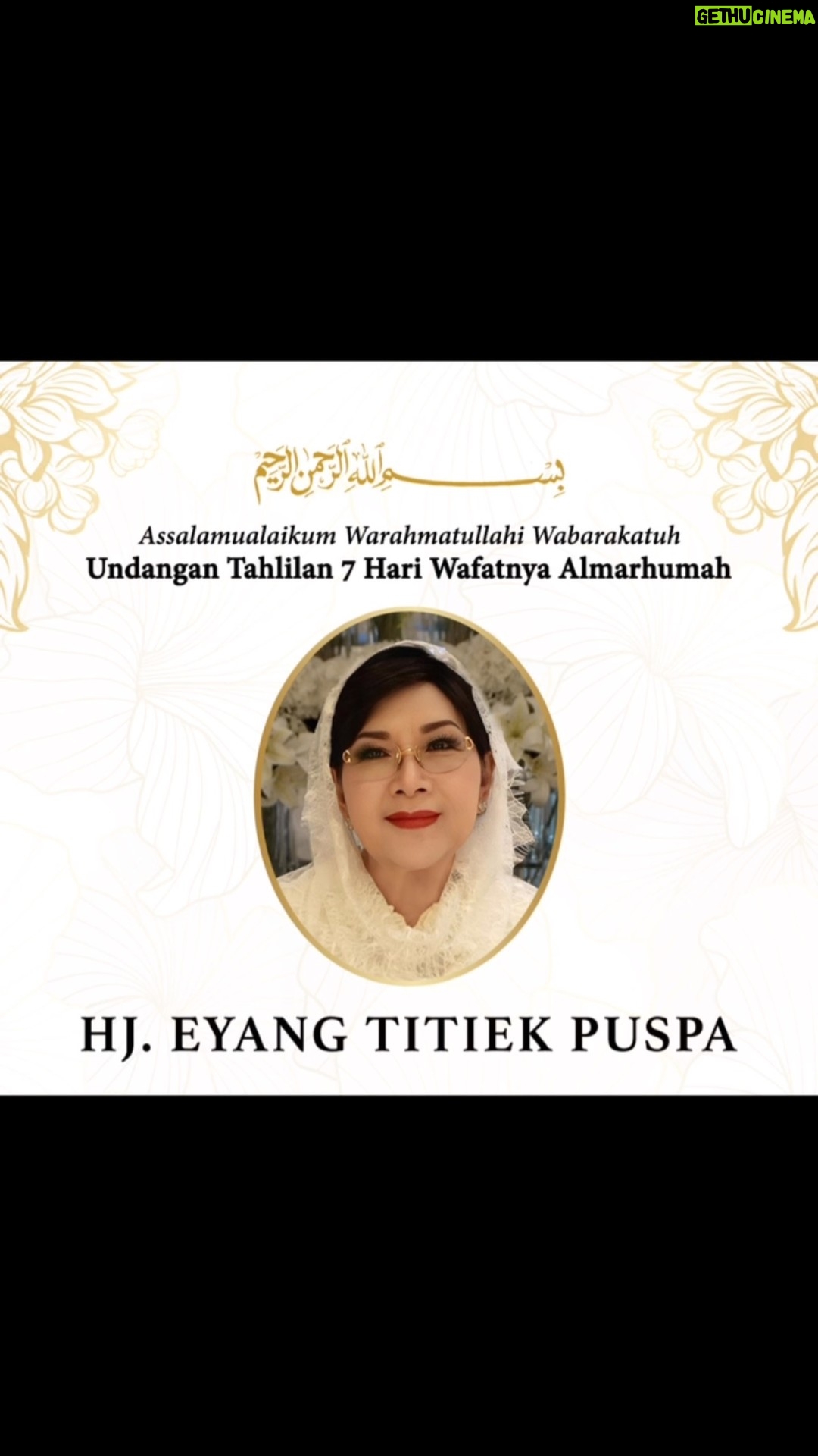 Elvy Sukaesih - 1.9K Likes - Alhamdulillaah bisa hadir di acara Tahlil 7 hari wafatnya Allahyarham Hj. Titik Puspa, Semoga Alm. Eyang Titik dilapangkan kuburnya, di dalam maghfiroh ALLAH SWT, Aamiin yaa ROBBAL ALAAMIIIN, Alfatihah… 🤲🥹 

Semoga keluarga yg ditinggalkan selalu dalam kesabaran dan keikhlasan, Aamiin 

Bpk Handi n ibu Acin (Musica Record), fitria, Camelia Malik, Inul Daratista, Iis Dahlia, Lenna Sahara, Paramitha Rusadi, Uli Sigar Rusadi, Ustad Das’ad Latif 🙏