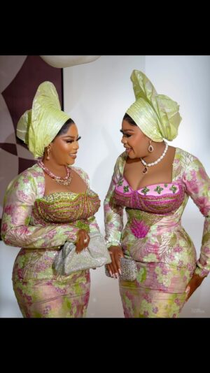 Eniola Ajao Instagram - QUEEN FLORENCE & FELICIA AJAO😍😍
Birthday Babies🎉🎉🎈🎈🎊🎊🎀🎀🥂🥂🕊️🕊️
Chapter 42🥂🥂glory be to the most high God🙏
Celebrating God’s faithfulness with my bestie from heaven, My twin sister❤️💕
May God Continue to shower his utmost blessings on us🙏🙏🙏
🎂🎁🥂🍾
#taiwoandkennyajao
##chapter42ishereandimembracingit
#january21stbaby
#momenttocherish
#qeenflorence
#eniolaajao
Fabric and gele @owamberockers
Outfit beautiful made by @ykarisfashion
Gele tied by @abydouz_gele
Bead @ordawyse_jewels
Makeup @zinys_pro_mua