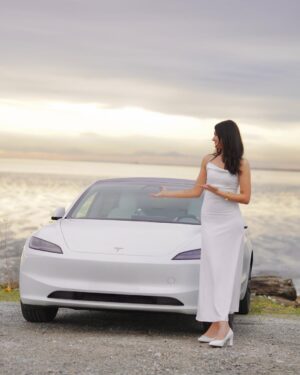 Esha Jhanji Instagram - Success Smells Like A New Car ✨
i LOVE HER 🤍
:) TESla Model 3 2025