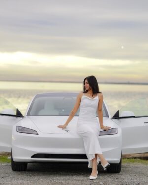 Esha Jhanji Instagram - Success Smells Like A New Car ✨
i LOVE HER 🤍
:) TESla Model 3 2025