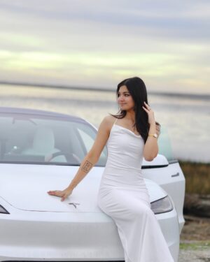 Esha Jhanji Instagram - Success Smells Like A New Car ✨
i LOVE HER 🤍
:) TESla Model 3 2025