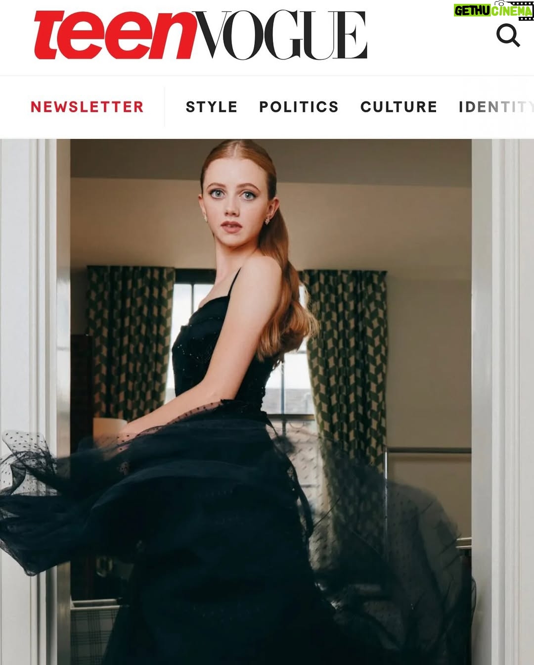 Evie Templeton - 183.9K Likes - Thank you so much @teenvogue for the beautiful GRWM feature 
Very grateful to this wonderful & talented team Xx

@publiceyecomms 
Photography - @shotby.stefan 
Styling - @fredericalovellpank 
Makeup - @ginakanemakeup 
Hair - @patrickwilson 

Dress - Archive @eliesaabworld 
 - @alessandrarich 
Jewellery - @beegoddessjewellery 
Shoes - @jimmychoo 
 - @nomasei_official 
Clutch - @charlotteolympia