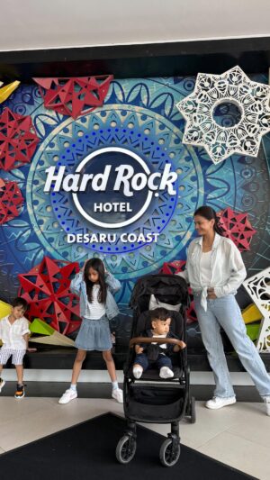 Ezzaty Abdullah Instagram - 1st day in @hrhdesarucoast ! 

Kita dah counting days dari Jun lagi utk our little anniversary vacation ni. 1st time in Desaru and 1st time in Hard Rock Desaru. Before ni selalu tengok review orang pergi macam best je. Bila dah experience sendiri, baru seronok! Kita stay 3D2N tanpa keluar dari hotel ni pun. dam Hard Rock Hotel Desaru Coast ni pun dah ade macam2 plus their food memang excellent. sedap sangat! ade playground, swimming pool, lounge area, liveband, gym, kids club. semua ada. tak rugi spend duit dekat hotel ya g dah ade macam2. Baru lah bercuti, duduk je kat sini, spend quality time sama2, rehat sama2 dgn family. Kalau ade anak2 bawak la datang sini sekali, stay Studio Suite Gold ni kids friendly, ade private room for kids n private space for parents. Stay tuned for more videos ok!