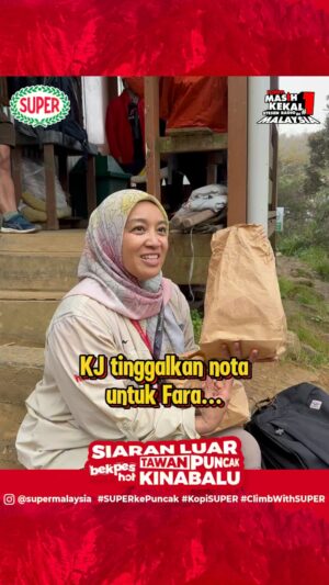 Fara Fauzana Instagram - Tadi Chief @khairykj kata nak lunch sama sama dekat Pondok Layang-Layang, tapi yang tinggal cuma nota dan makanan untuk Fara 😂

Bekpes Hot kolaborasi bersama KOPI SUPER™️, membawa yang terbaik dari dalam diri anda. Jangan lupa ikuti SUPER Siaran Luar Bekpes Hot Tawan Puncak Kinabalu! 
KOPI SUPER™️, untuk wira-wira harian.

#BekpesHotTawanPuncakKinabalu #BekpesOnTop #BeskpesKinabalu #SUPERkePuncak #KopiSUPER #ClimbWithSUPER #TawanBersamaSUPER