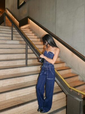 Franki Russell Instagram - denim days @FashionNova 🩵
🔎Feeling Perfect Denim Pant Set - Dark Denim
