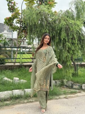 Geet Goraya Instagram - Green💚
Wearing @ridacouture5 
Mua @roopkaurcelebritymua 

#post #instagram #virelpost #geetgorayaians❤️
