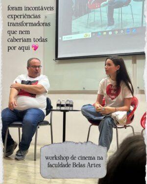 Giulia Benite Instagram - 2024 chegando ao fim. Guardo um pedaço de mim nesse ano incrível que vivi, e sempre levarei comigo grandes partes dele também. Foram tantas oportunidades de fazer o que amo (nem coube tudo aqui!), viver experiências que encheram meu coração de alegria e me sentir genuinamente grata por tudo que fiz e todos que cruzaram meu caminho. Nesse próximo ano, que possamos continuar escrevendo as histórias dos nossos próprios filmes, onde somos todos os personagens principais (e viva o cinema nacional, claro!) 🎥💖🎬
