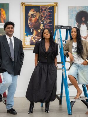 Golden Brooks Instagram - Thank you @latimes for this collaborative piece bringing together 25 years of TV excellence and my first love, the art world! Here we are on the 25 year anniversary of #girlfriends. What a wonderful way celebrating and honoring some amazing Artists! Pure magic collaborating with @dcdg.co on this one! Still pinching myself! Huge shout out to @godson_dc and @delannii for their beautiful spirit and talent they bring to the art world! Full interview in my bio link!
@jason_armond your photography is beyond stellar! 📸
@kailynhype awesome article! 📝 thank you for capturing the essence of #girlfriends and the importance of the Art world and bridging the two! 🤎