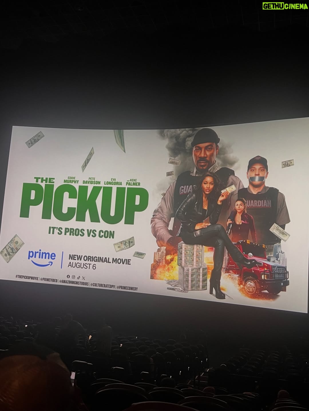 Golden Brooks - 18.2K Likes - The TEA…. Me and babygirl came out to support the immensely talented and beautiful @keke in @amazonprime @amazonmgmstudios THE PICKUP MOVIE alongside  #eddiemurphy #petedavidson and #evalongoria directed by @timkstory 🎬🎬

Such a fun movie!!! And got to see some of my favorite people!!

Thank you @makeupbyjulissv 
Dresses(both ) @zara