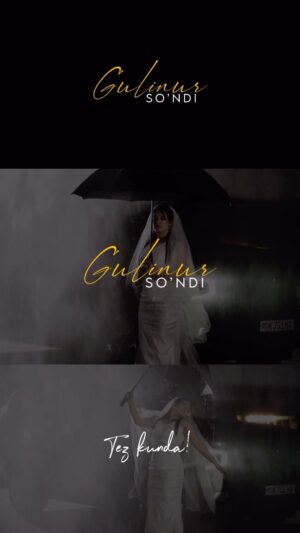 Gulinur Instagram - 27-APREL 18:00 DA “SO’NDI” ASHULLAMNI BARCHA INTERNET TARMOQLARIDA KUZATING🕊️🎥 @kmm_bmw @sarvar_azim_official @jam_studio_official @behzod_ubaydullayev