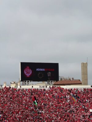 Hamisa Mobetto Instagram - So proud to cheer on my husband & @wacofficiel from the stands there’s truly no place I’d rather be. ❤️⚽

 #soccerwife #football #africa #casablanca #morocco #wydad #dimawydad 
 #ksa10🙏🏻⚽️👑