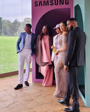 Hanan Tarq Instagram - What a great day 🫠
.
Let me introduce you Samsung Africa family @neba_indris @vinitaotieno @itsnadiafavre @karimi_ireen
.
Dress by @sassy__couture @sassy.gb thanks luv💋
Makeup by @makeupbyshahistarr @levisnotleevaiz