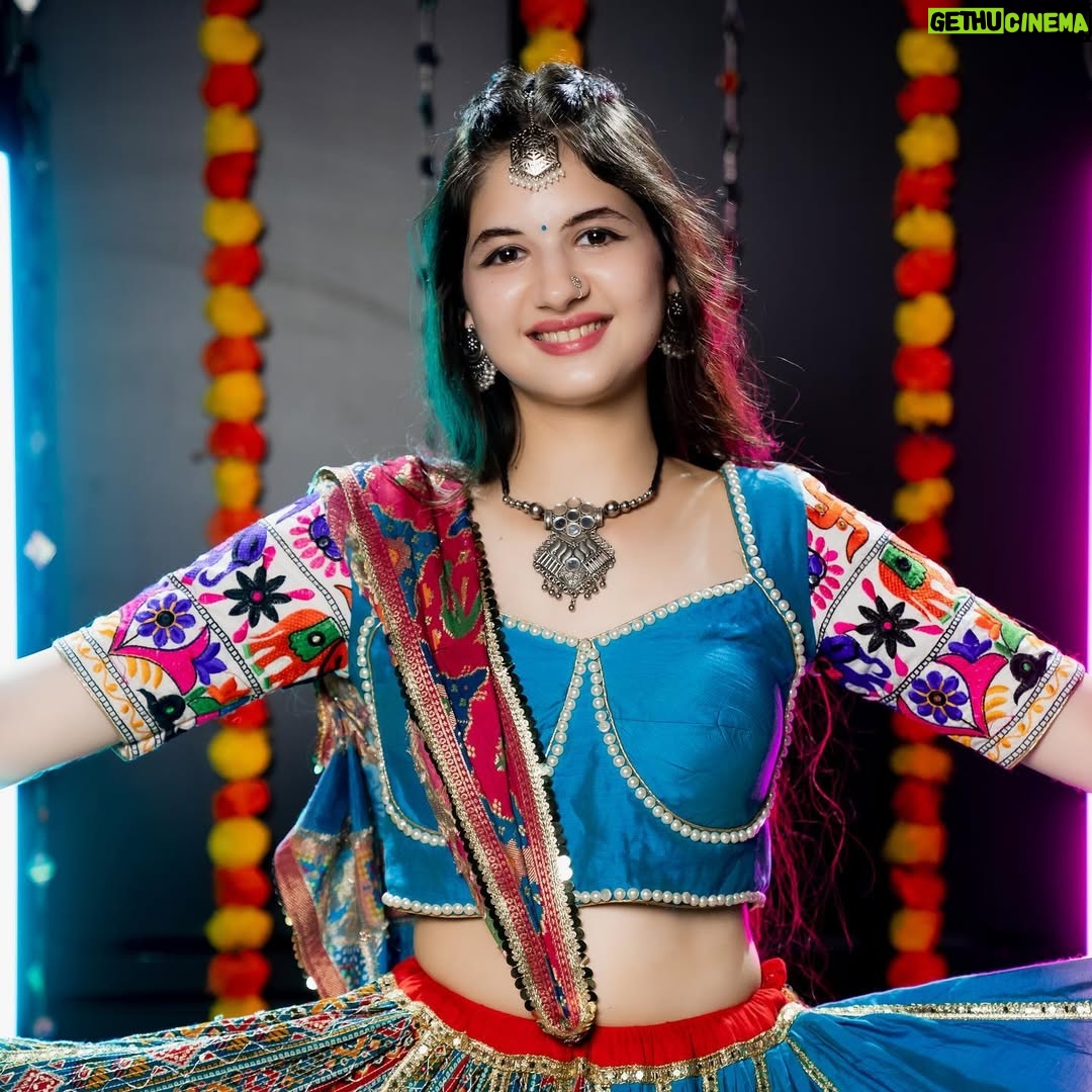 Harshaali Malhotra - 297.9K Likes - In a world full of trends,I choose tradition💃🏻✨
.
.
📸: @chakliproduction 
Outfit courtesy: @rishh_designs
.
.
#navratri #garba #festival #festivevibe #colourful #harshaalimalhotra #trending #pictureperfect #garbaoutfit #shinebright #indianwear #instapost