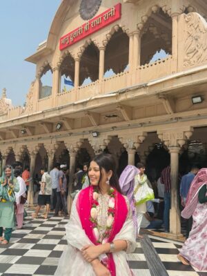 Harshita Singh Gaharwar Instagram - Vrindavan💗🦚🪷