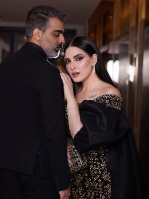 Hiba Al-Durri Instagram - Back to back.. unbreakable💪🏻
Thank you my team
Stylist: @eliekhallil5
Dress: @labourjoisie
Bag: @scudo_bags
Makeup: @azharhubail
Hairstylist: @zainab.shamlooh
Photographer: @ahmd.e17