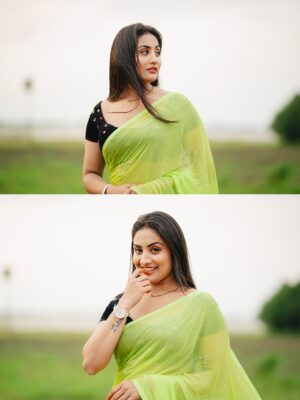 Isha Gangore Instagram - “Sometimes happiness is just in the open sky, fresh breeze, and the freedom to be yourself.” 🌿✨
#NatureVibes #SareeLove #DesiVibes #InFrame #SoulfulVibes #TimelessBeauty #DesiSwag #PhotographyLovers #IndianBeauty #PortraitVision #MoodyGrams #SareeNotSari #VisualsOfLife #LensCulture #FramesOfMind