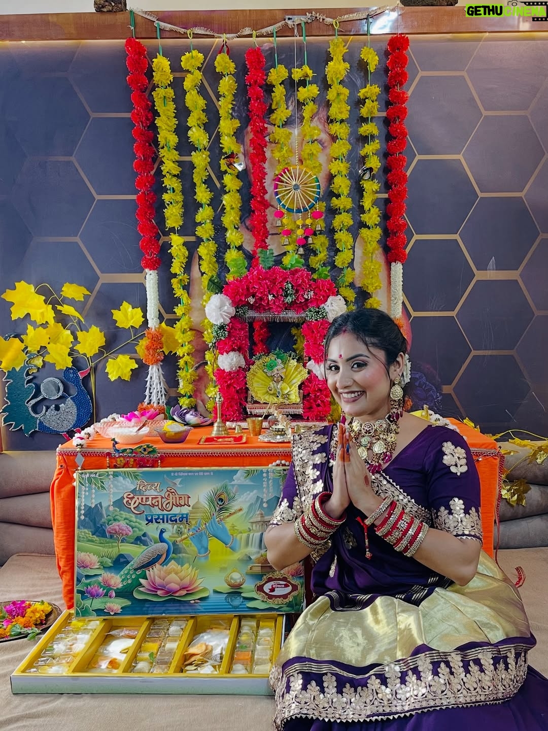 Isha Gangore - 4.8K Likes - नन्द के आनन्द भयो जय कन्हया लाल की 🦚🪈🥹
necklace @kesha_jewellry 
#radha #krishna #janmashtami #post