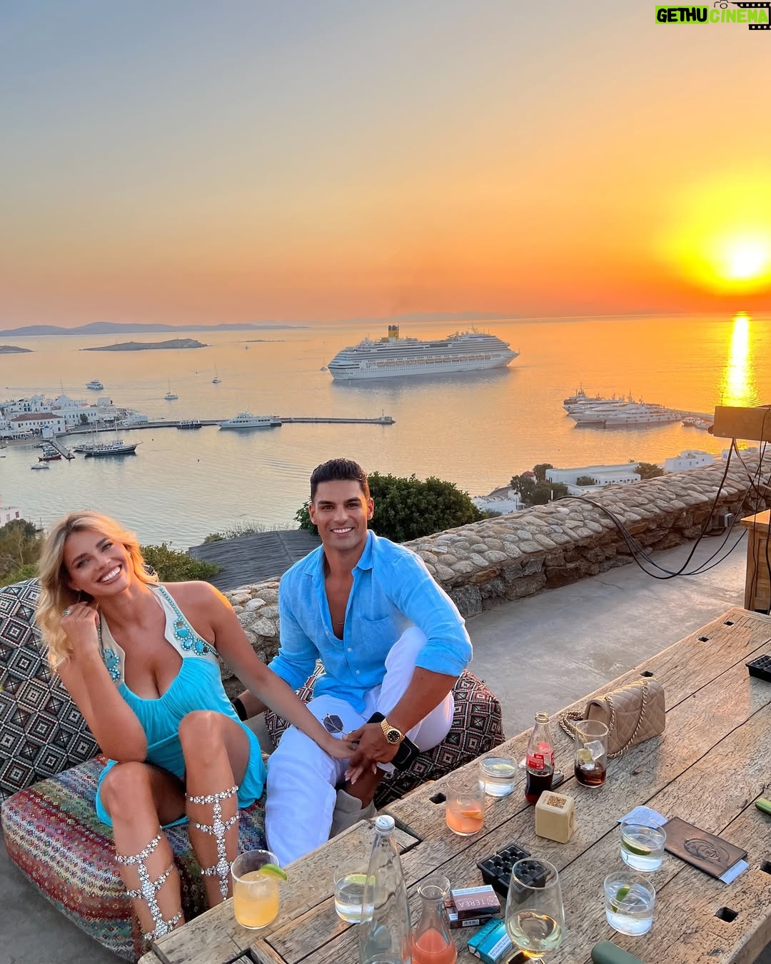 Ivana Mrázová - 3 Likes - Sipping sunsets in Mykonos 🧡🌅