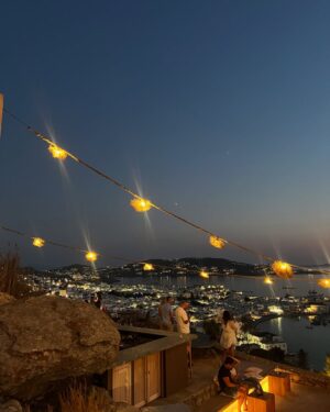 Ivana Mrázová Instagram - Sipping sunsets in Mykonos 🧡🌅
