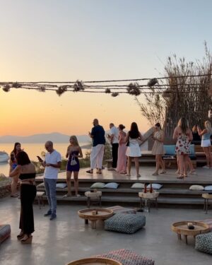 Ivana Mrázová Instagram - Sipping sunsets in Mykonos 🧡🌅