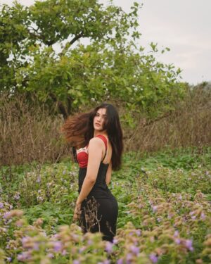 Jahanvi Choudhary Instagram - Bloomin’ 🪻
Dress @lacemadeofficial