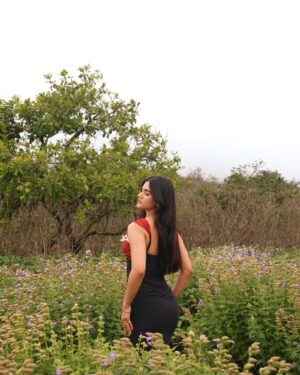 Jahanvi Choudhary Instagram - Bloomin’ 🪻
Dress @lacemadeofficial