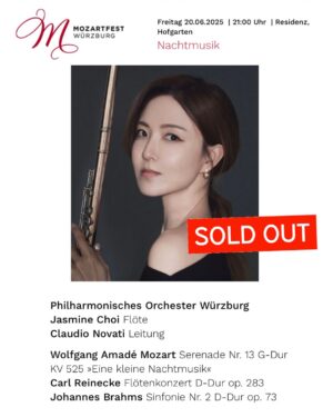 Jasmine Choi Instagram - Beautiful memories from the fabulous Mozartfest Würzburg @mozartfestwuerzburg - where my vulnerability found refuge in music and chose to open up in front of 4,300 people🙂 Each day is a new chance to live a blessed life, and I don’t take any of it for granted. Thank you for such a magical evening together🫶🏻 @wurzburgerphilharmoniker @claudio.novati
📸 ©Ingo Peters ©Peter Schuhmann @mainfranken_theater @ha_k0ng_00 @mozartfestwuerzburg
#reinecke #fluteconcerto #mozartfest #würzburg #vielendank #movingon #onedayatatime💙