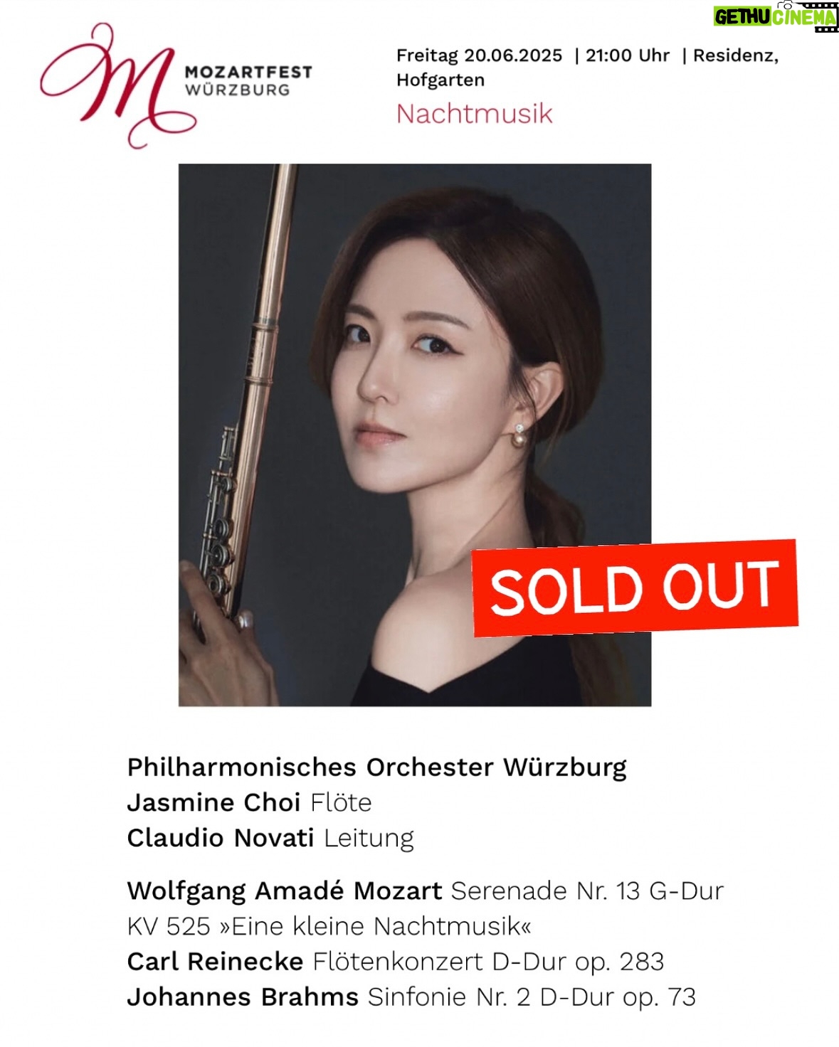 Jasmine Choi - 4.1K Likes - Beautiful memories from the fabulous Mozartfest Würzburg @mozartfestwuerzburg - where my vulnerability found refuge in music and chose to open up in front of 4,300 people🙂 Each day is a new chance to live a blessed life, and I don’t take any of it for granted. Thank you for such a magical evening together🫶🏻 @wurzburgerphilharmoniker @claudio.novati 

📸 ©Ingo Peters ©Peter Schuhmann @mainfranken_theater @ha_k0ng_00 @mozartfestwuerzburg 

#reinecke #fluteconcerto #mozartfest #würzburg #vielendank #movingon #onedayatatime💙