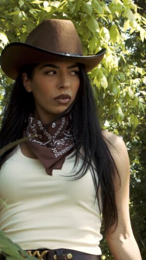 Jasmine Sherni Instagram - Sorry, y’all, I wanted to be at the 🖤🧡 Awards real bad... but I got a target in this here parts, and let’s just say... it’s gettin’ hot in the bayou.

Stay tuned for a special drop I made to celebrate my nominations:
🏆 Top Lesbian Performer
📱 Social Media Personality

Let’s just say… the bayou got a little hotter — and a whole lot wetter. 💦

filmed by @flickatnite 
Glam, styling, concept & script by Jasmine Sherni
Pants from @cosmosglamsquad 

#trending #explore #creative #bayou #bountyhunter #cowboy #viral