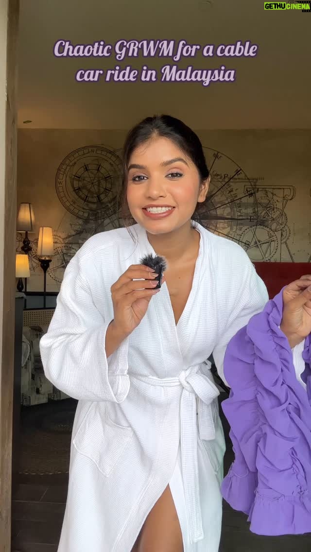 Jeetu Sri - 14.7K Likes - Cable car ride day it is 💜🚠

Outfit from @spoylonflipkart 
Flats @westsidestores 
Lipstick @maybelline_ind mocha brown
Eyeshadow @hudabeauty lilac obsessions 
Concealer @toofacedlovesindia golden beige
Mascara @benefitindia 
Perfume @plumbodylovin oh so pistachio 

#malaysia #langkawi #langkawiisland #ootd #cablecar