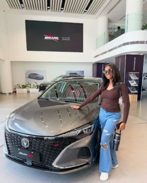 Jemima Osunde Instagram - You know SUV Jemima but should I introduce you to salon car Jemima?
This Eado plus is entering my eyes @mikanomotors šššš¤
What do you guys think?
Meanwhile, see how happy I am to be in the showroom. Iām always happy there š¤£š¤£šā¤ļø Mikano baby for real š„°
#MikanoBaby #EadoPlus #mikanomotors