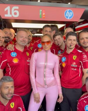Jennifer Lopez Instagram - Bringing a little sparkle to F1 💖 #JLoLiveIn2025