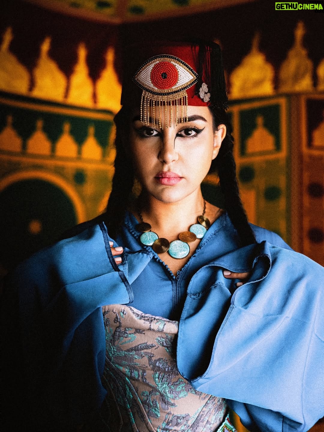 Jihane Khalil - 6.8K Likes - Hidden emotions come alive through every fold and texture. This look speaks of vulnerability transformed into peace corset, colorful accessoires , and manipulated fabric with untold stories, now worn with strength and grace. 
Art Director : @_cream_99 
‎‏ Photographer @louaysaker 
‏Designer : @_hidden_radiance 
‏ Makeup Artist @jo_ss_s 
‎‏ Accessories @studio__alya @nohaeloumami 
‎‏ Videographer @sufanouazahrou