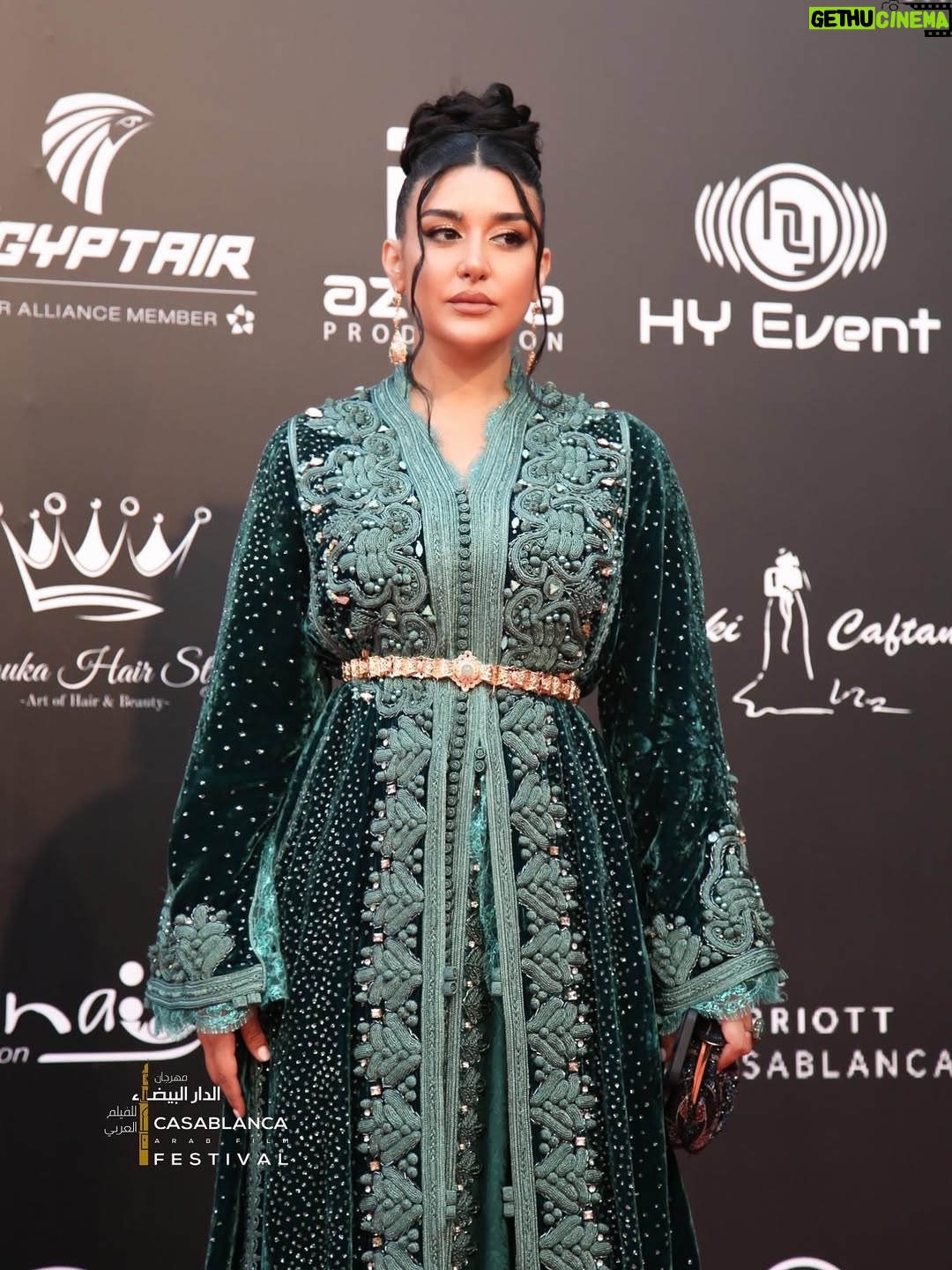 Jihane Khalil - 8.3K Likes - ‏Opening Ceremony of Casablanca Arab Film Festival
@casablancaarabfilmfestival 

akeup Artist & Hair Stylist @laila.boussalman 
‏ Jewelry & Fashion Designer @neggafasaphir 
‏ Styling @katiafbh