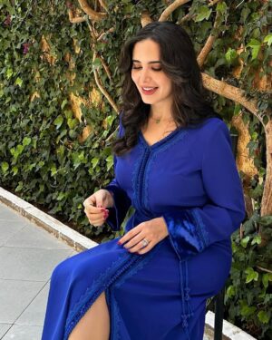 Jihane Kidari Instagram - Eid Mubarak Said 🤍✨🤲🏼 
Caftan by the talented : @ili.said 🤍 ✂️

#جيهان_كيداري #jihanekidari #jihane_kidari #eidmubarak